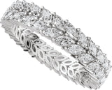 Platinum Marquise Lab-Grown Diamond Eternity Band - 3x1.5mm Stones - view 5