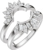 Platinum Straight Baguette Lab-Grown Diamond Ring Guard - 3/8 CTW