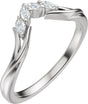 Platinum Marquise Natural Diamond Contour Band - 1/8 CTW (Style 689541)