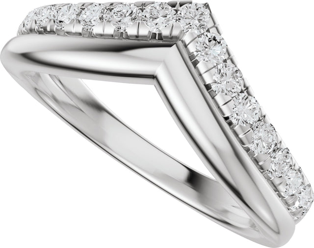 Platinum Round Lab-Grown Diamond Contour Band - 1/3 CTW (Style 689543) - view 5