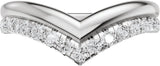 Platinum Round Lab-Grown Diamond Contour Band - 1/3 CTW (Style 689543) - view 3