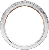 14K Gold Round Lab-Grown Diamond Contour Band - 1/3 CTW (Style 689543) - Rose/White Gold - view 2