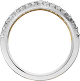 14K Gold Round Lab-Grown Diamond Contour Band - 1/3 CTW (Style 689543) - Yellow/White Gold - view 2