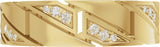 14K Gold Round Lab-Grown Diamond Patterned Eternity Band - 1.3mm Stones - Yellow Gold - view 8