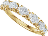 14K Gold Oval Lab-Grown Diamond Accented Anniversary Band - 1 7/8 CTW - Yellow Gold - view 5