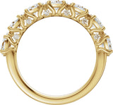 14K Gold Oval Lab-Grown Diamond Accented Anniversary Band - 1 7/8 CTW - Yellow Gold - view 2