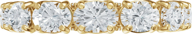 14K Gold Oval Lab-Grown Diamond Accented Anniversary Band - 1 7/8 CTW - Yellow Gold - view 3