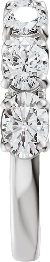 Platinum Oval Lab-Grown Diamond Accented Anniversary Band - 1 7/8 CTW - view 4