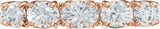 14K Gold Oval Lab-Grown Diamond Accented Anniversary Band - 1 7/8 CTW - Rose Gold - view 3