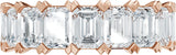 14K Gold Emerald Lab-Grown Diamond Low Profile Anniversary Band - 3 5/8 CTW - Rose Gold - view 8