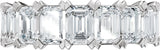 Platinum Emerald Lab-Grown Diamond Low Profile Anniversary Band - 3 5/8 CTW - view 8