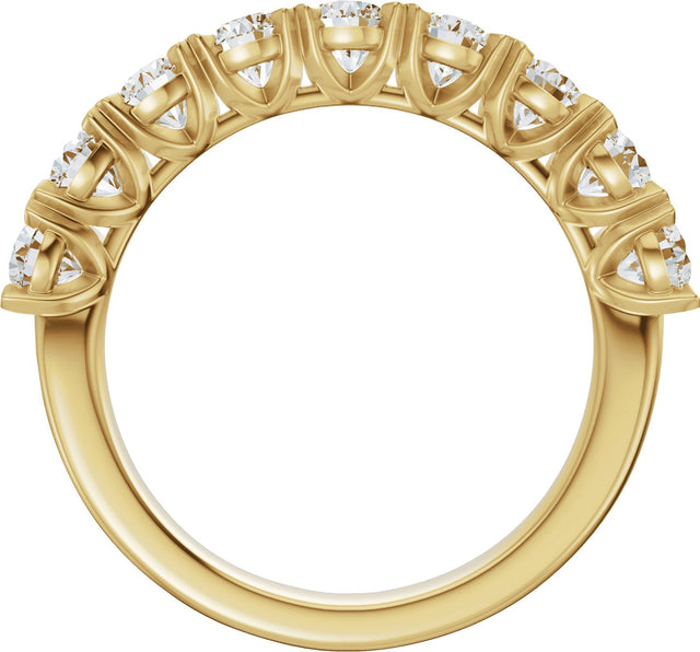 14K Gold Oval Lab-Grown Diamond Low Profile Anniversary Band - 2 1/3 CTW - Yellow Gold - view 7