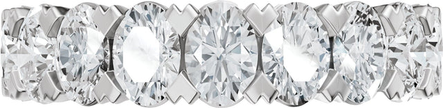 Platinum Oval Lab-Grown Diamond Low Profile Anniversary Band - 2 1/3 CTW - view 8
