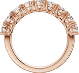 14K Gold Oval Lab-Grown Diamond Low Profile Anniversary Band - 2 1/3 CTW - Rose Gold - view 7