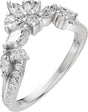 Platinum Marquise Natural Diamond Contour Band - 3/4 CTW