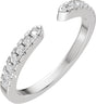 Platinum Round Natural Diamond Accented Open Band - 1.4mm Stones