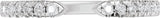 14K Gold Round Lab-Grown Diamond Accented Open Band - 1.4mm Stones - White Gold - view 3