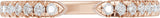 14K Gold Round Lab-Grown Diamond Accented Open Band - 1.4mm Stones - Rose Gold - view 3