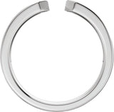 Platinum Round Lab-Grown Diamond Accented Open Band - 1.7mm Stones - view 2