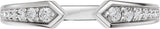 14K Gold Round Lab-Grown Diamond Accented Open Band - 1.7mm Stones - White Gold - view 3