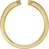 14K Gold Round Lab-Grown Diamond Accented Open Band - 1.7mm Stones - Yellow Gold - view 2