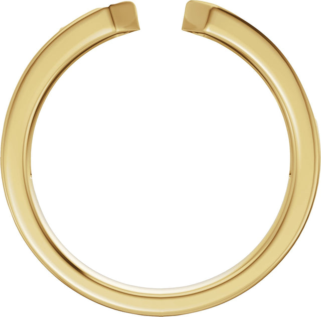 14K Gold Round Lab-Grown Diamond Accented Open Band - 1.7mm Stones - Yellow Gold - view 2