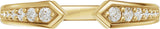 14K Gold Round Lab-Grown Diamond Accented Open Band - 1.7mm Stones - Yellow Gold - view 3