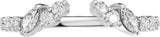 Platinum Marquise Lab-Grown Diamond Accented Open Band - Stones - view 3