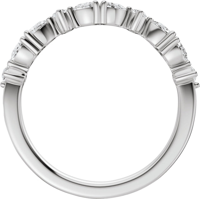 Platinum Pear Lab-Grown Diamond Multi-Shape Anniversary Band - 1/2 CTW - view 7