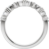Platinum Pear Natural Diamond Multi-Shape Anniversary Band - 1/2 CTW - view 7