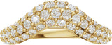 14K Gold Round Lab-Grown Diamond Contour Band - 7/8 CTW - Yellow Gold - view 3