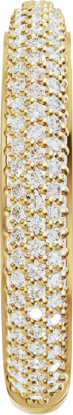 14K Gold Round Lab-Grown Diamond Pavé-Style Anniversary Band - 9/10 CTW - Yellow Gold - view 4