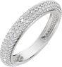 Platinum Round Lab-Grown Diamond Pavé-Style Anniversary Band - 9/10 CTW