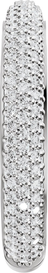 Platinum Round Lab-Grown Diamond Pavé-Style Anniversary Band - 9/10 CTW - view 4