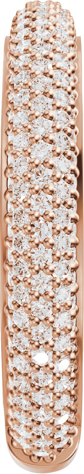 14K Gold Round Lab-Grown Diamond Pavé-Style Anniversary Band - 9/10 CTW - Rose Gold - view 4