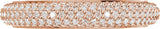 14K Gold Round Lab-Grown Diamond Pavé-Style Anniversary Band - 9/10 CTW - Rose Gold - view 3