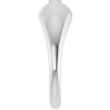 Platinum Round Lab-Grown Diamond Solitaire Band - view 4