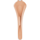 14K Gold Round Lab-Grown Diamond Solitaire Band - Rose Gold - view 4