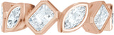 14K Gold Emerald Lab-Grown Diamond Bezel-Set Multi-Shape Anniversary Band - 1 3/4 CTW - Rose Gold - view 3