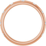 14K Gold Round Lab-Grown Diamond Anniversary Band - 1/8-06 CTW - Rose Gold - view 7