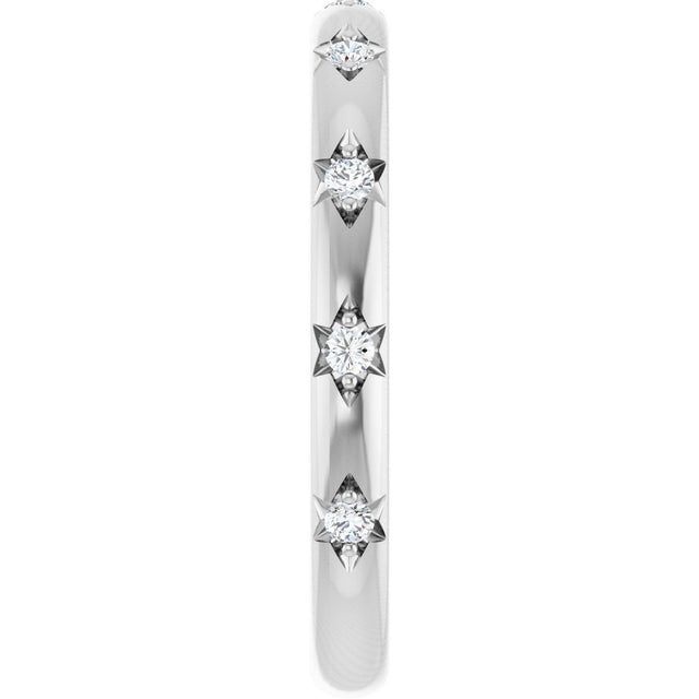 Platinum Round Lab-Grown Diamond Anniversary Band - 1/8-06 CTW - view 9