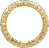14K Gold Round Lab-Grown Diamond Flexible Eternity Band - 2.25mm Stones - Yellow Gold - view 2