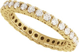14K Gold Round Lab-Grown Diamond Flexible Eternity Band - 2.25mm Stones - Yellow Gold - view 4