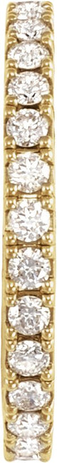 14K Gold Round Lab-Grown Diamond Flexible Eternity Band - 2.25mm Stones - Yellow Gold - view 3