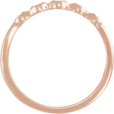 14K Gold Round Lab-Grown Diamond Five-Stone Anniversary Band - 1.8mm Stones - Rose Gold - view 6