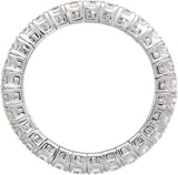 14K Gold Round Lab-Grown Diamond Flexible Eternity Band - 2.25mm Stones - White Gold - view 2