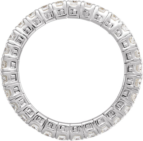 Platinum Round Lab-Grown Diamond Flexible Eternity Band - 2.25mm Stones - view 2