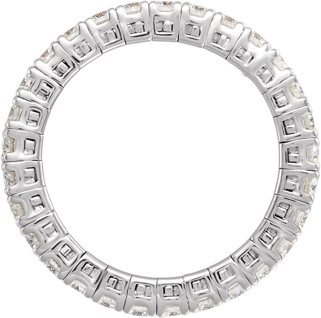 Platinum Round Lab-Grown Diamond Flexible Eternity Band - 2.25mm Stones - view 2