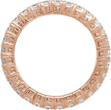 14K Gold Round Lab-Grown Diamond Flexible Eternity Band - 2.25mm Stones - Rose Gold - view 2