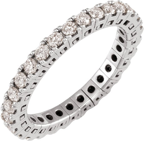 Platinum Round Lab-Grown Diamond Flexible Eternity Band - 2.25mm Stones